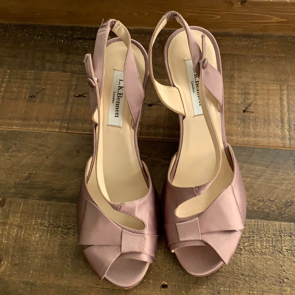 L. K. Bennett sling back wedge